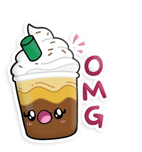 OMG Iced Coffee Squishable Sticker